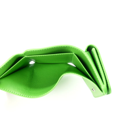 Balenciaga Calfskin Logo Everyday Mini Wallet Green Pink 5 of 11