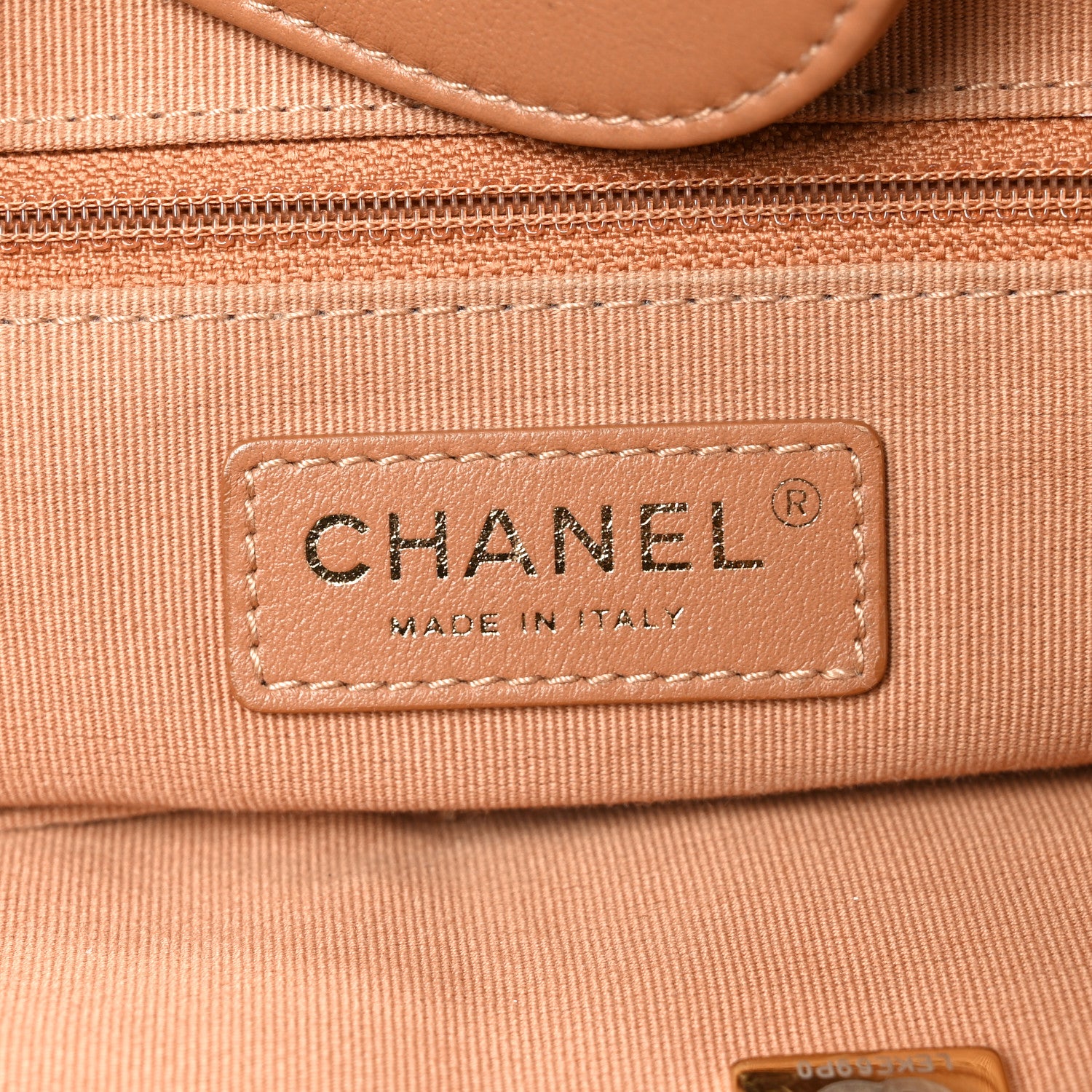Chanel Lambskin Quilted Shopping Tote Brown 6 of 10