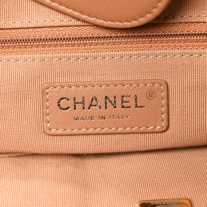 Chanel Lambskin Quilted Shopping Tote Brown 6 of 10