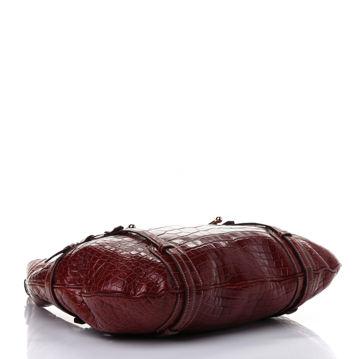 Crocodile Large Horsebit 85th Anniversary Hobo Red