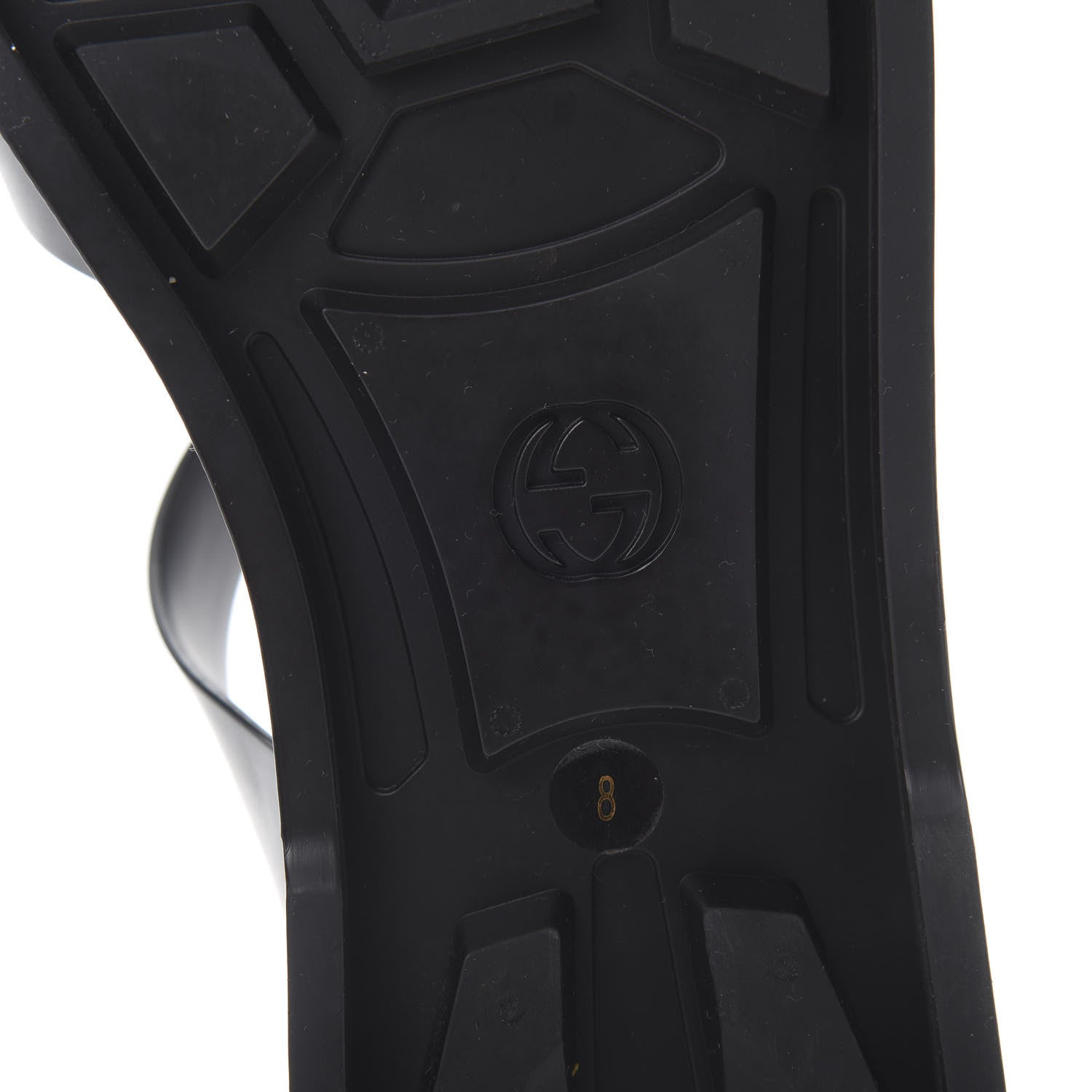 Gucci Rubber Mens Buckle Strap Sandals 8 Black 6 of 7