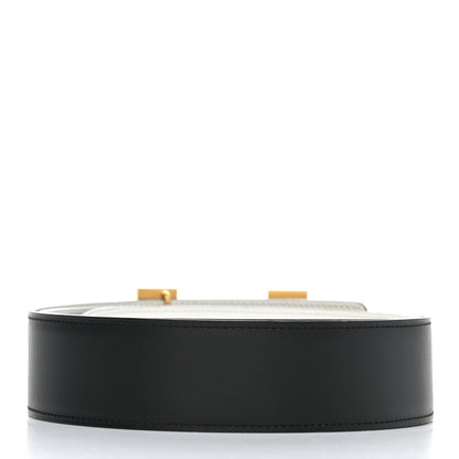Hermes Chamonix Epsom 38mm Constance H Belt 100 Black White 2 of 8