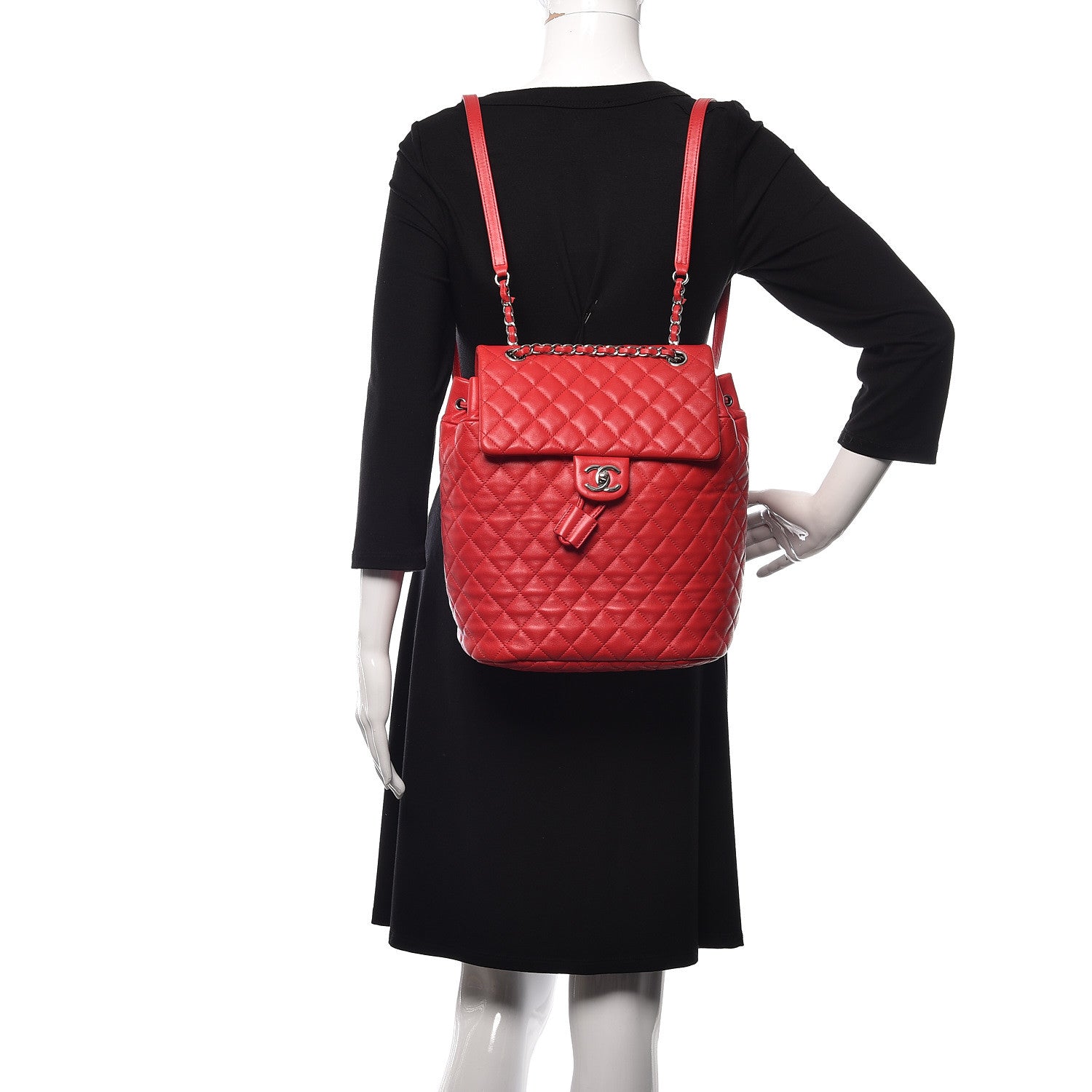 Chanel Lambskin Quilted Large Urban Spirit Backpack Red 2 of 10
