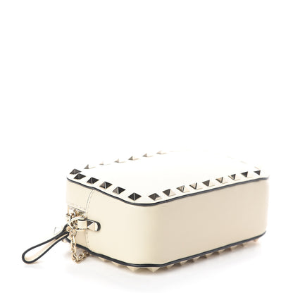Valentino Garavani Calfskin Small Rockstud Chain Camera Crossbody Bag Ivory 3 of 8