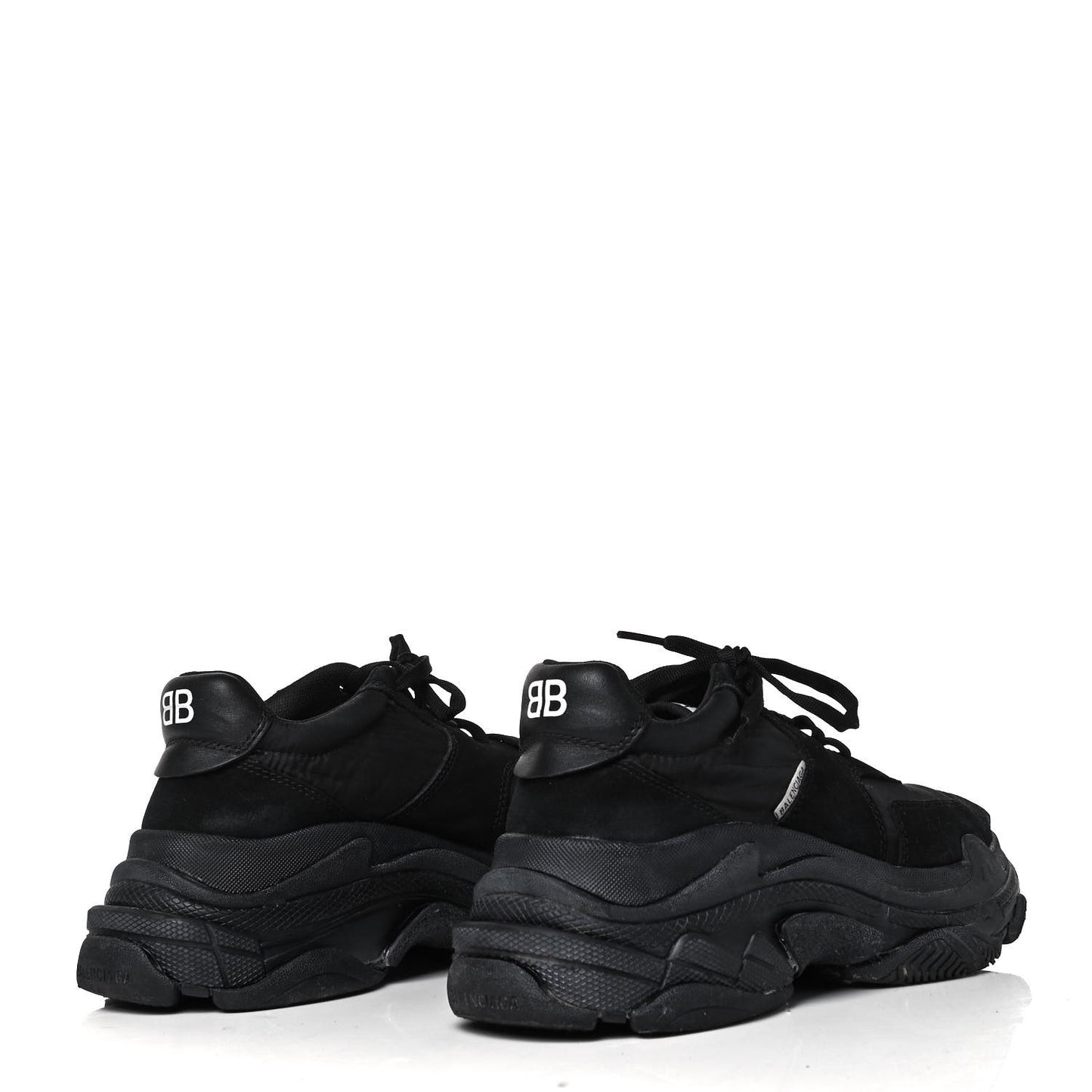 Nylon Suede Womens Triple S 2.0 Sneakers 40 Black