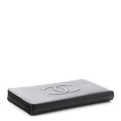 Chanel Caviar Large Timeless CC Zip Around Wallet Black 4 of 11