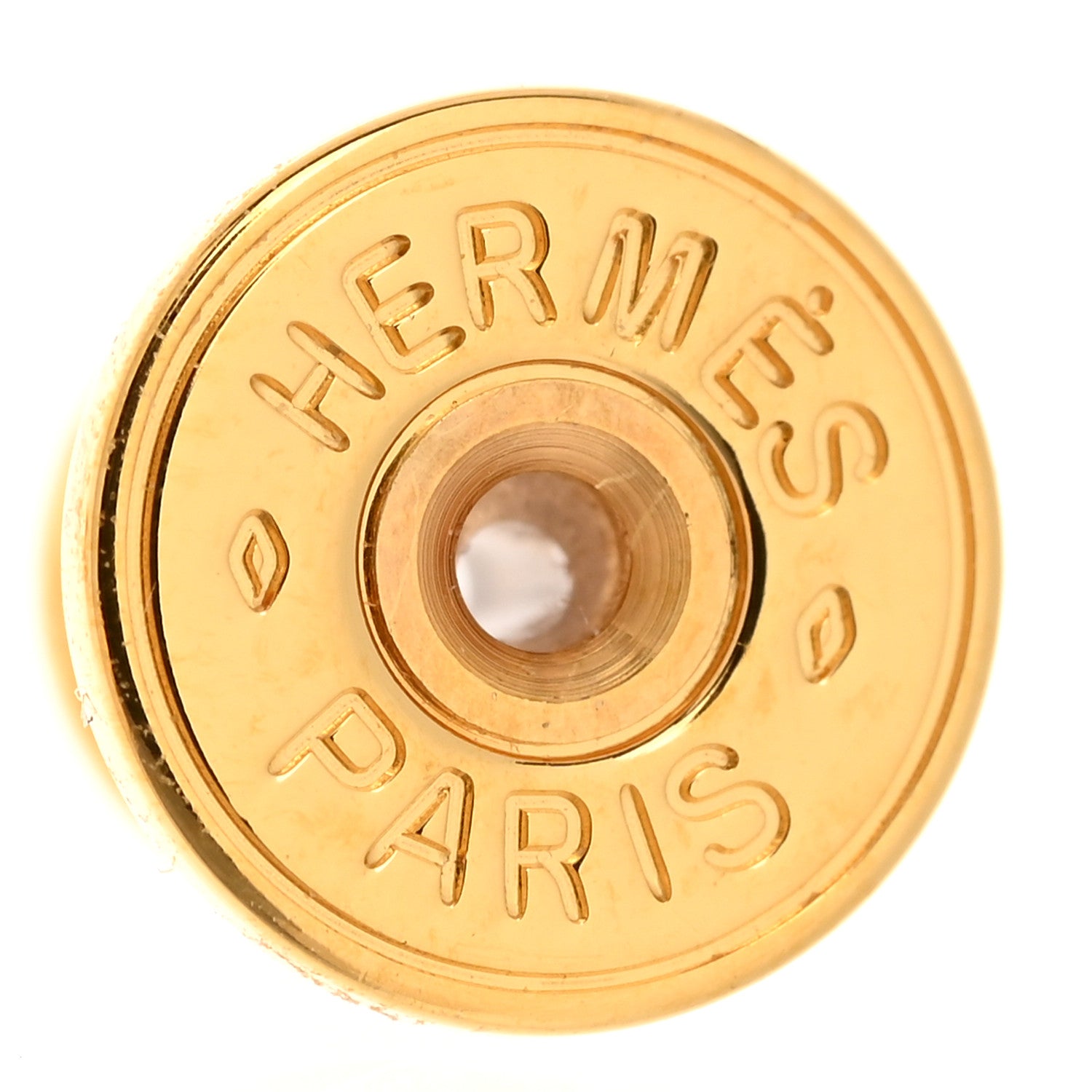 Hermes Gold Lacquered Mini Pop H Earrings White 5 of 6