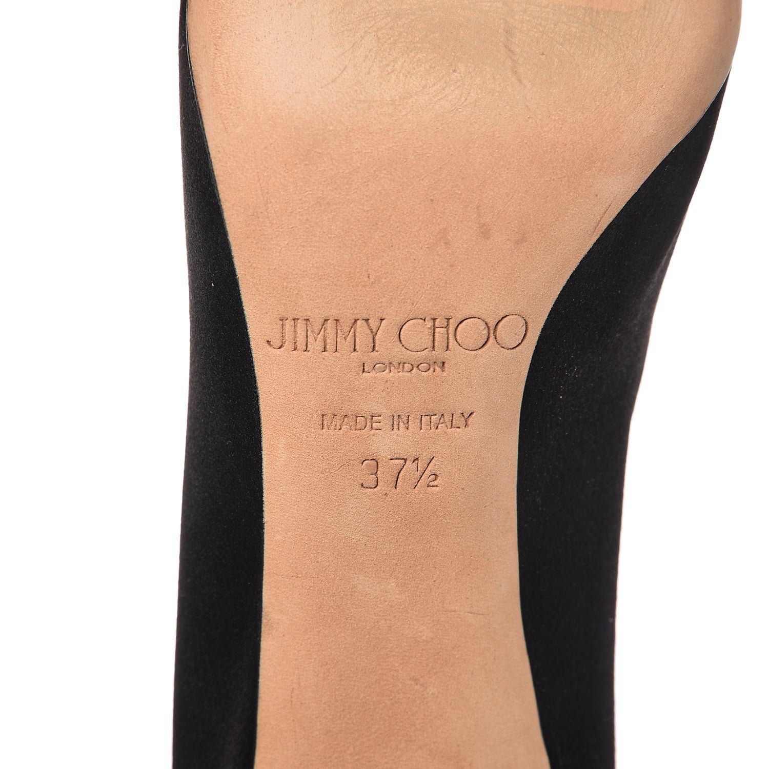 Jimmy Choo Satin Crystal Mamey 85 Pumps 37.5 Black 7 of 9