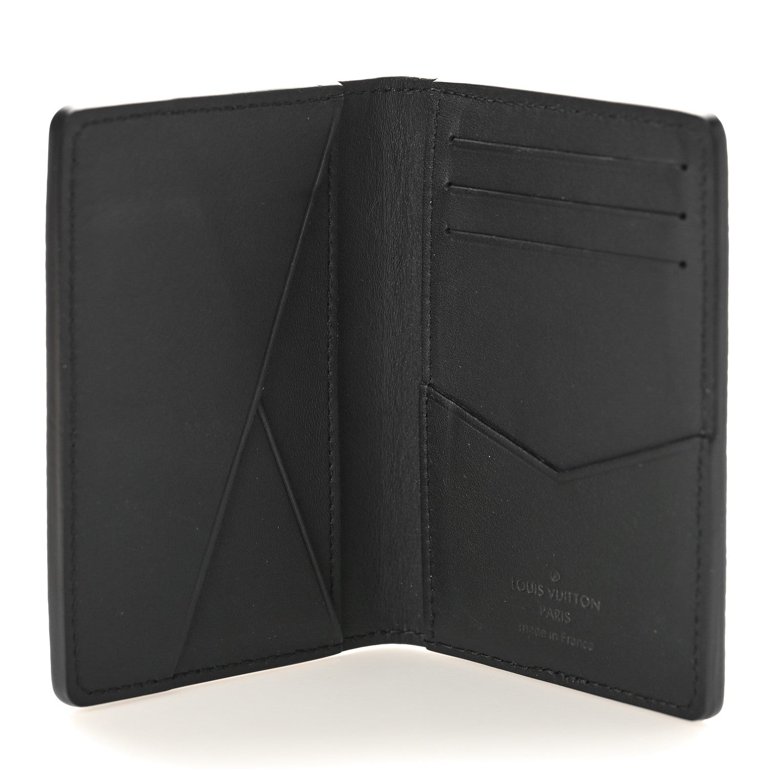 Louis Vuitton Millesime Calfskin Monogram Pocket Organizer Black 6 of 9