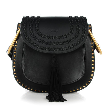 Chloe Calfskin Braided Small Hudson Shoulder Bag Black 1 of 7