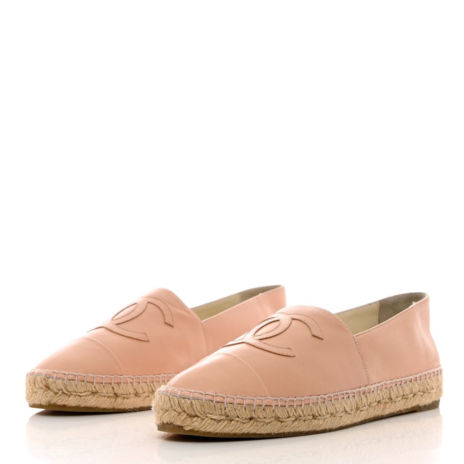 Chanel Lambskin CC Espadrilles 41 Beige 3 of 14