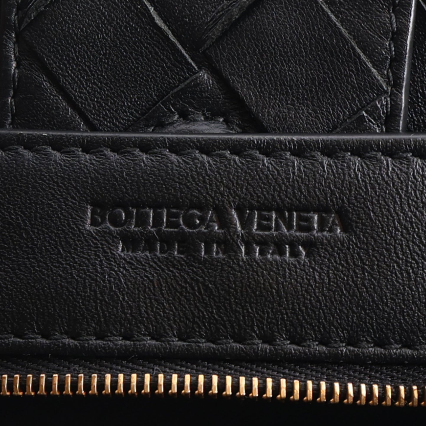 Nappa Intrecciato Small Andiamo With Chain Shoulder Bag Black