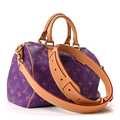 Louis Vuitton Calfskin Monogram Speedy P9 Bandouliere 25 Lotus Purple 4 of 10