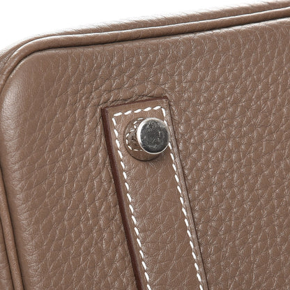 Hermes Taurillon Clemence Birkin 35 Etoupe 29 of 30