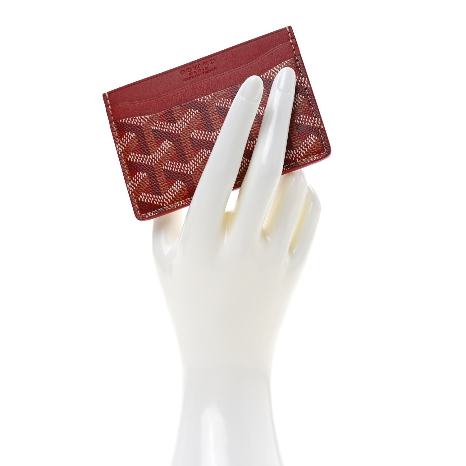 Goyard Goyardine Saint Sulpice Card Holder Red 2 of 6