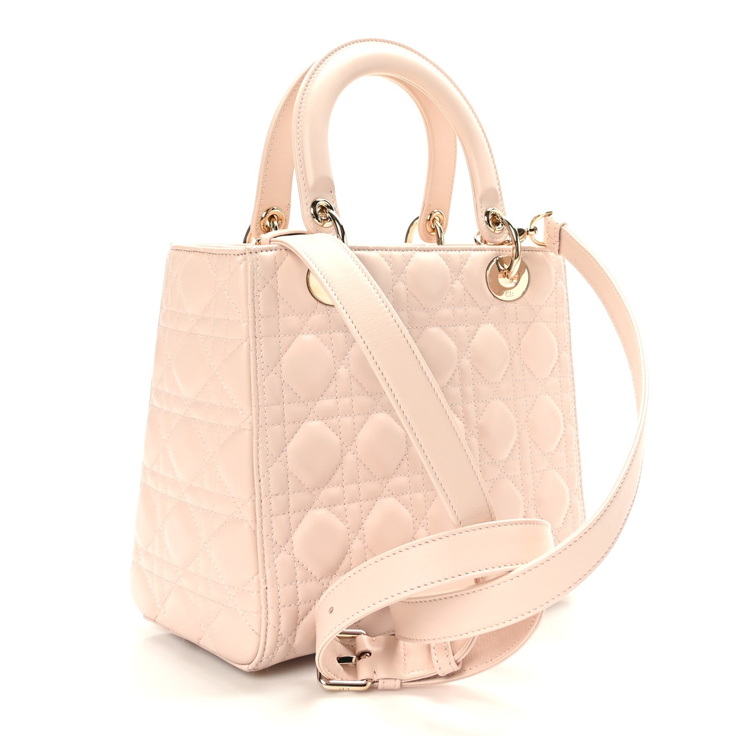 Lambskin Cannage Medium Lady Dior Light Pink