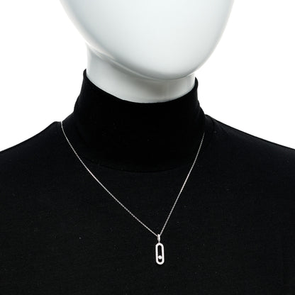 Messika 18K White Gold Diamond LM Move Uno Pave Pendant Necklace 2 of 6