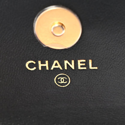 Chanel Lambskin Enamel Quilted Pending CC Flap Belt Bag Black 6 of 11