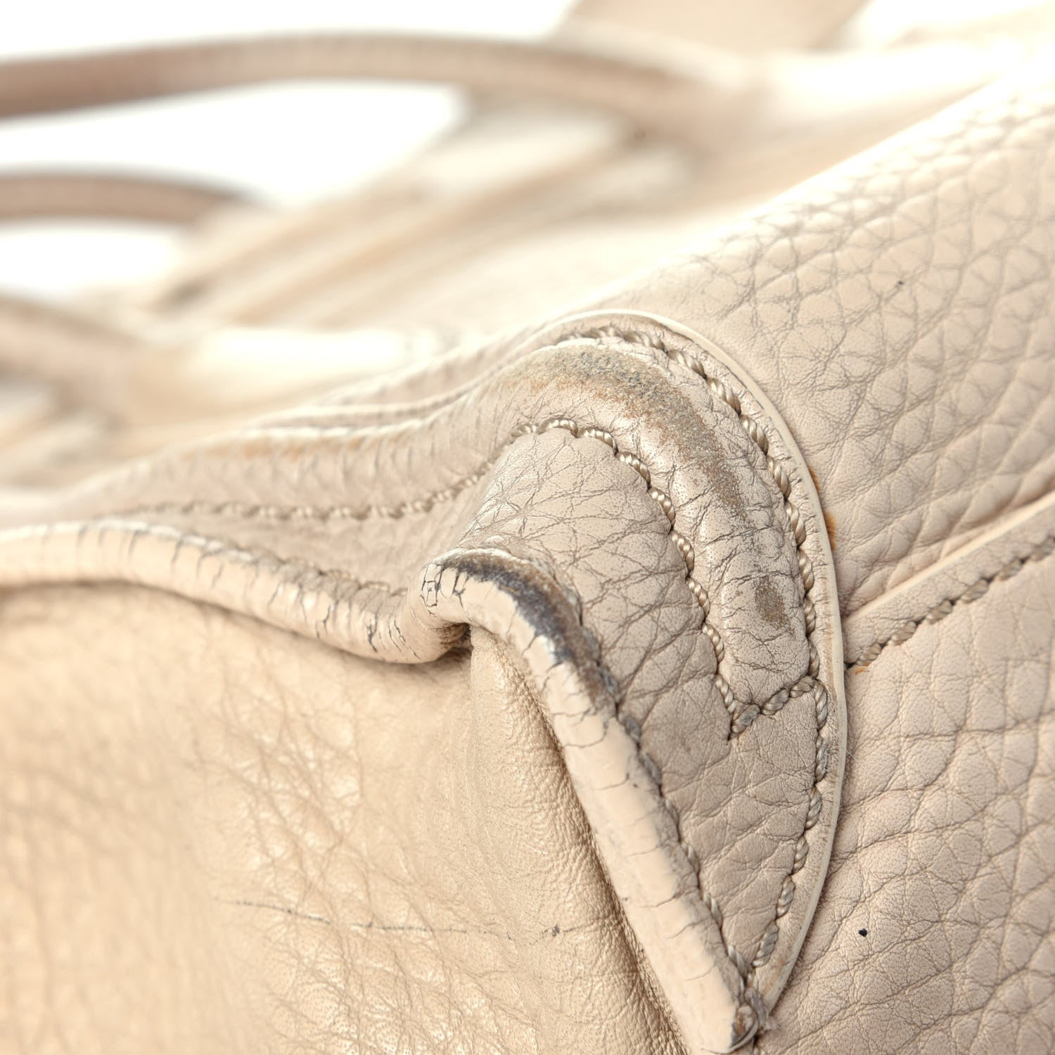 Celine Drummed Calfskin Nano Luggage Dune 15 of 16