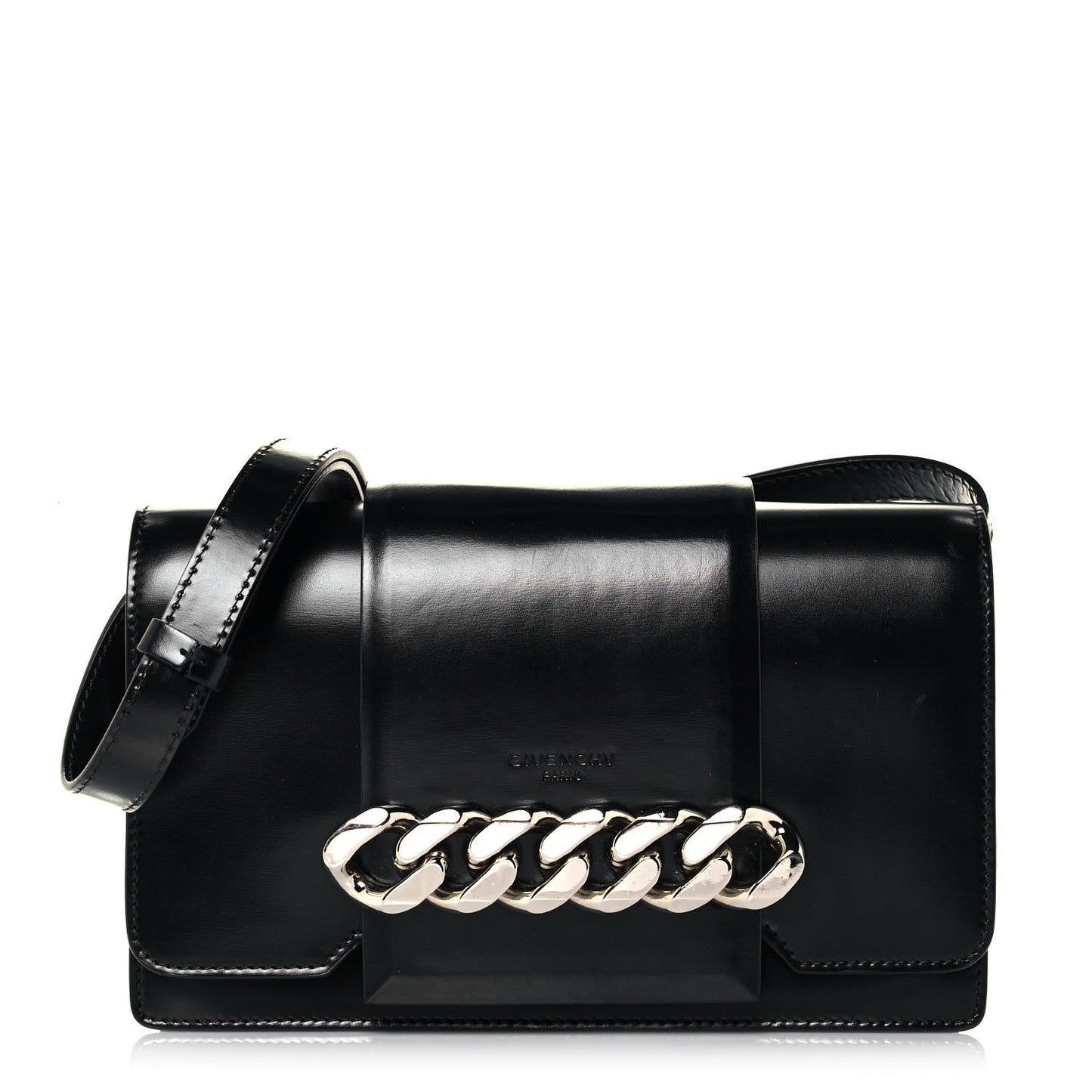 Calfskin Infinity Flap Bag Black