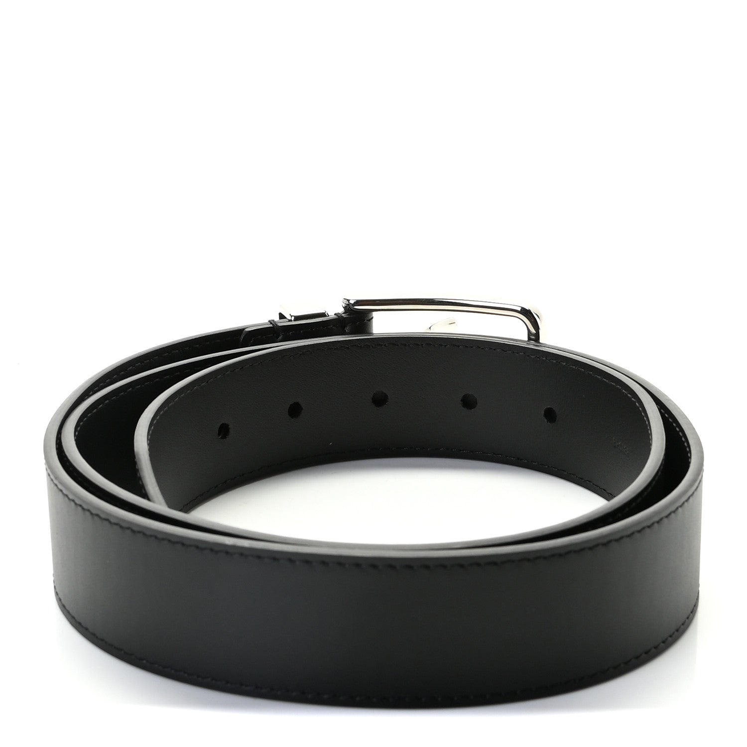 Louis Vuitton Calfskin 35mm Pont Neuf Belt 95 38 Black 2 of 4
