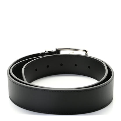 Louis Vuitton Calfskin 35mm Pont Neuf Belt 95 38 Black 2 of 4