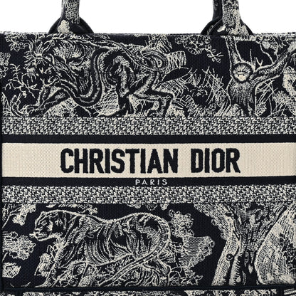 Christian Dior Canvas Embroidered Small Dioriviera Toile De Jouy Book Tote Blue 7 of 13