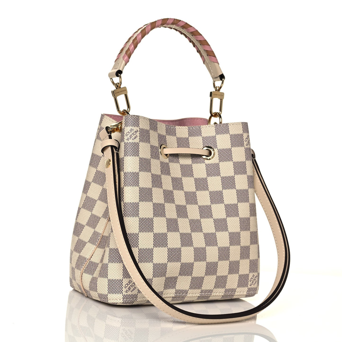Damier Azur Braided Neonoe BB Pink
