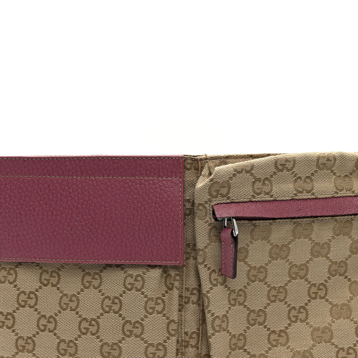 Gucci GG Monogram Web Double Pocket Belt Bag Pink 8 of 10