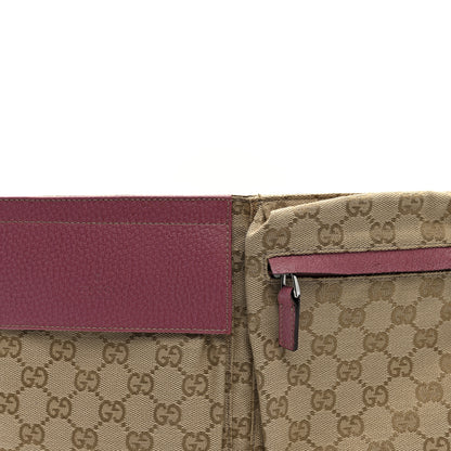 Gucci GG Monogram Web Double Pocket Belt Bag Pink 8 of 10