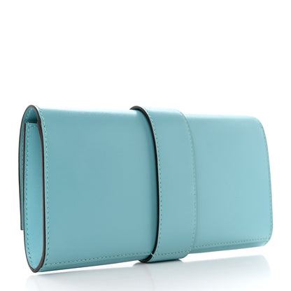Hermes Tadelakt Medor 23 Clutch Bleu Atoll 3 of 8