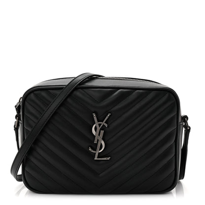Saint Laurent Calfskin Matelasse Monogram Lou Camera Bag Black 1 of 11