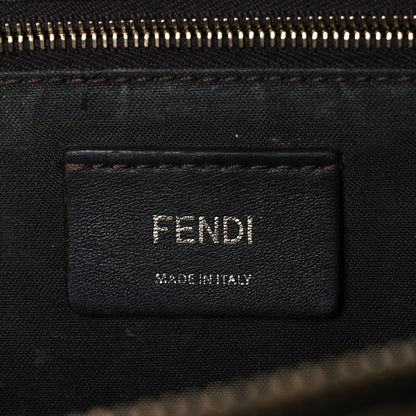 Fendi X FILA Glazed Fabric Vitello Century FF 1974 Mania Belt Bag Mogano Panna Blueberry Mogano Panna Blueberry 6 of 12