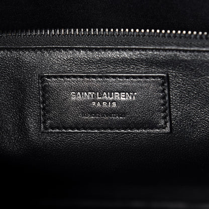 Saint Laurent Calfskin Crocodile Embossed Small Sac de Jour Black 6 of 10