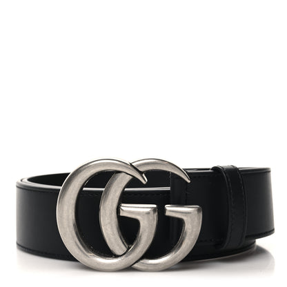 Gucci Moon Calfskin Nickel Double G 40mm Belt 80 32 Black 1 of 5