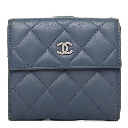 Chanel Lambskin Quilted Compact French Flap Wallet Lavender 1 of 11
