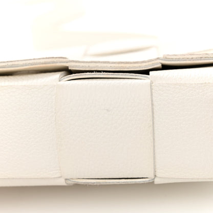 Bottega Veneta Grained Calfskin Maxi Intrecciato Cassette Crossbody Bag White 15 of 17