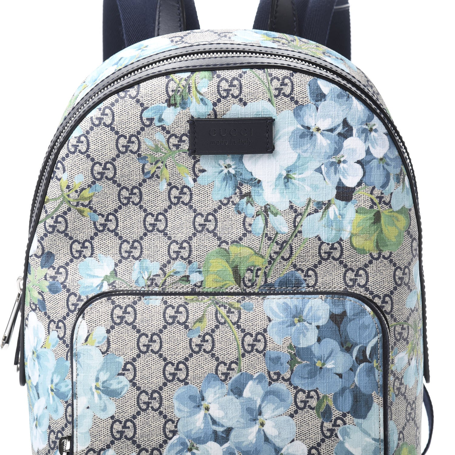Gucci GG Supreme Monogram Blooms Small Day Backpack Blue 7 of 11