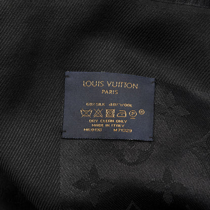 Louis Vuitton Silk Wool Monogram Shawl Black 3 of 3