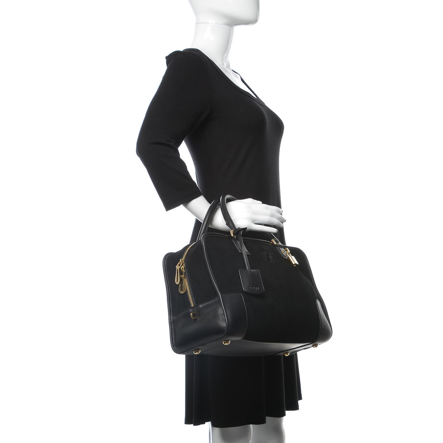 Suede Calfskin Amazona Black