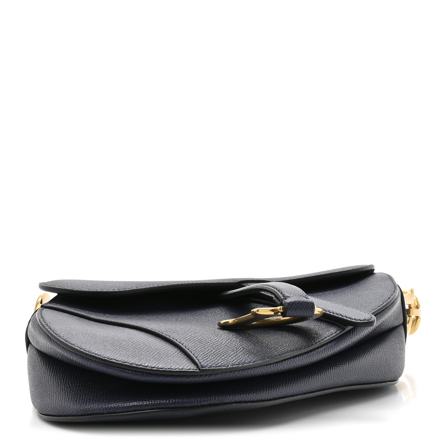 Christian Dior Grained Calfskin Saddle Bag Navy 4 of 10