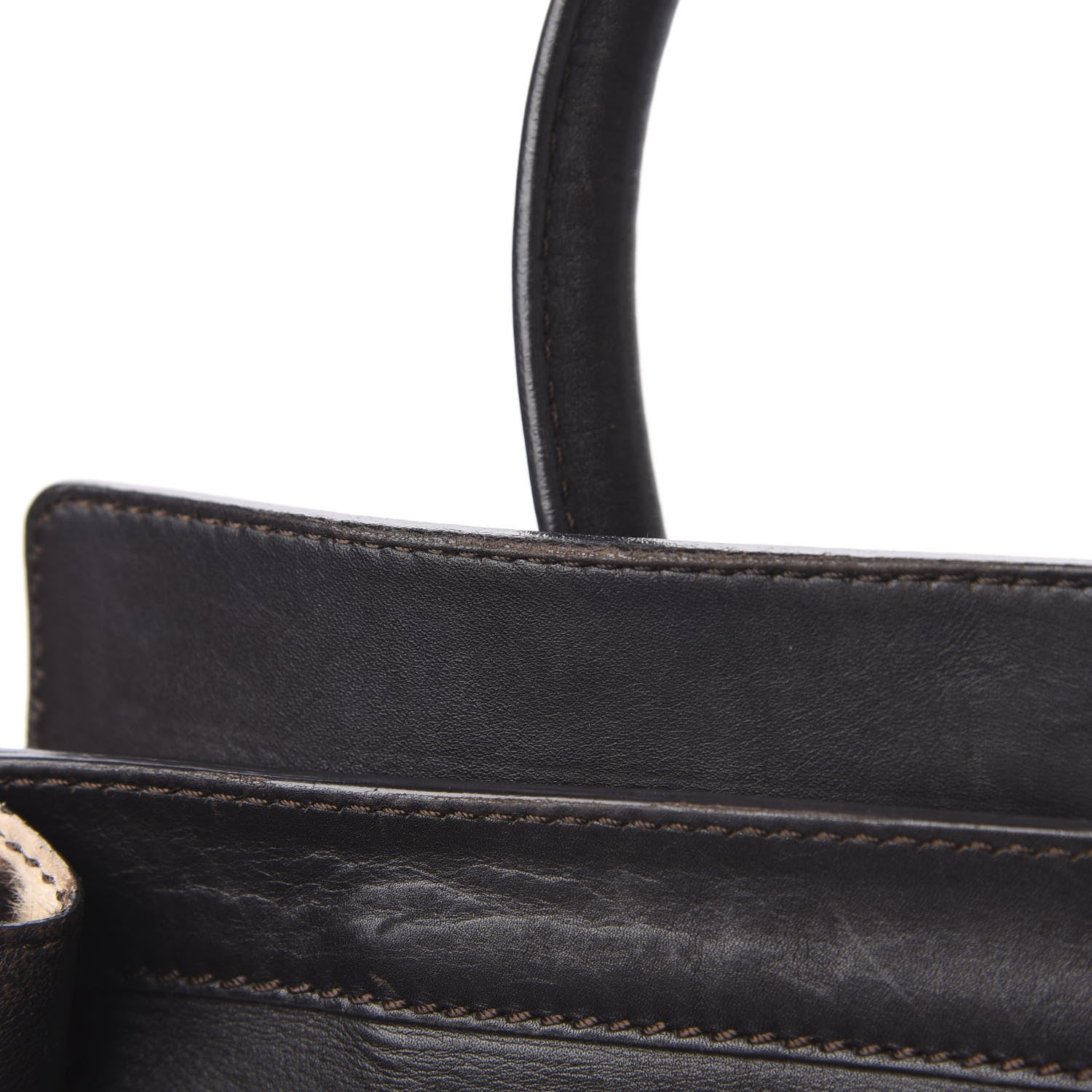 Celine Leopard Pony Hair Mini Luggage Brown 15 of 18