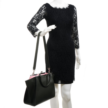 Fendi Vitello Dolce Marmol Shiny Nappa Petite 3Jours Tote Verde Prato 2 of 25
