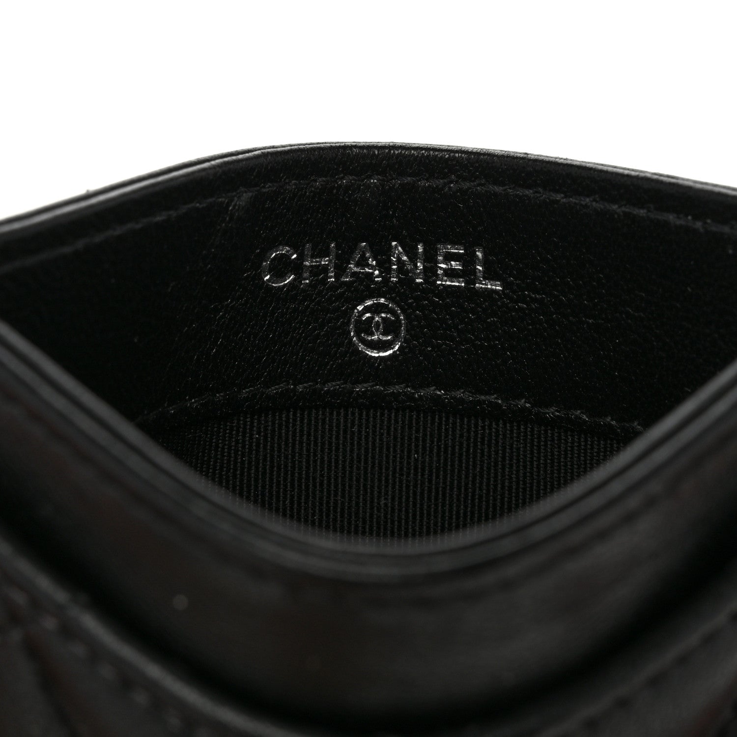 Chanel Lambskin Quilted Card Holder So Black 6 of 9
