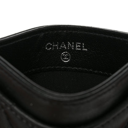 Chanel Lambskin Quilted Card Holder So Black 6 of 9
