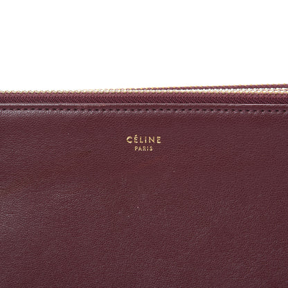 Celine Lambskin Small Trio Crossbody Bag Burgundy 8 of 14