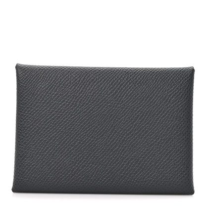 Hermes Epsom Calvi Duo Card Case Ardoise 1 of 9