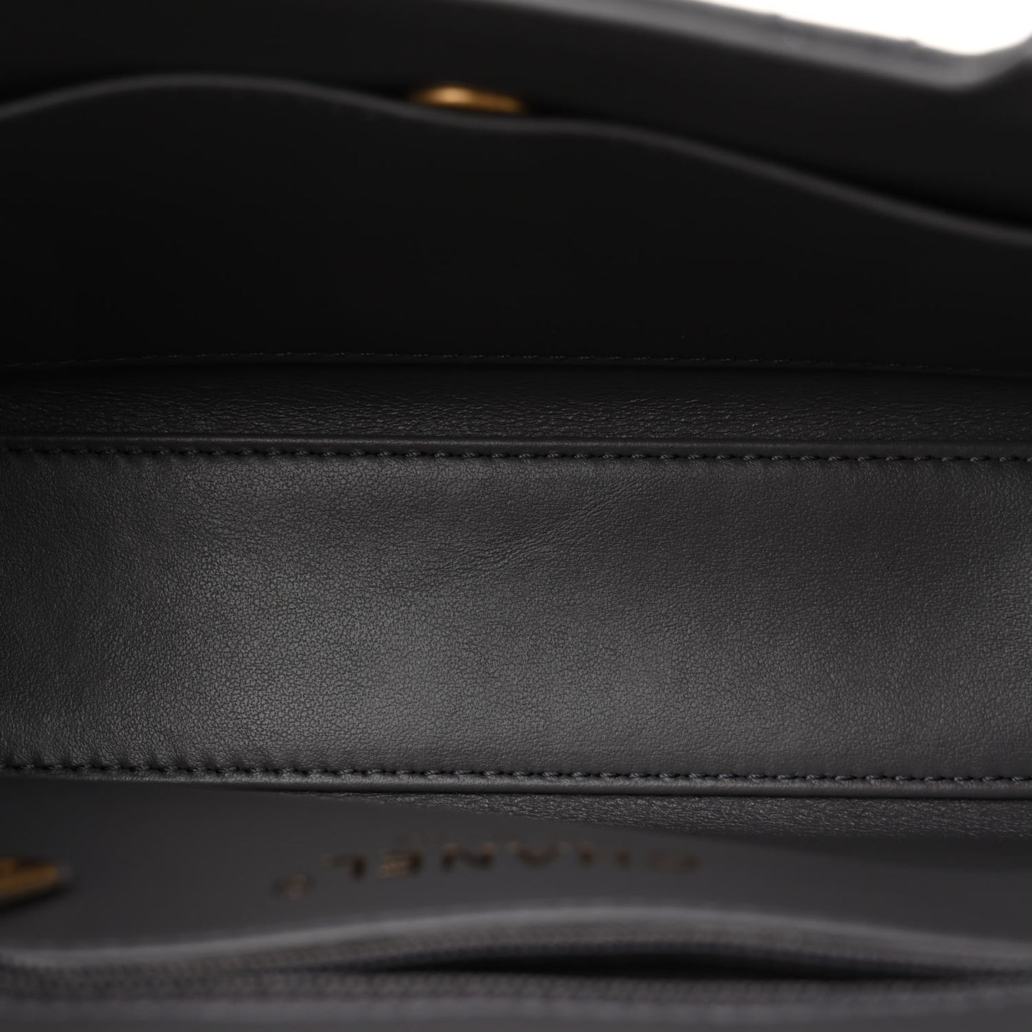 Shiny Aged Calfskin Quilted Nano Kelly Shopper Grey