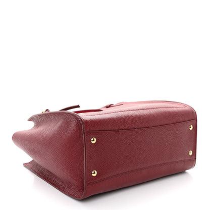 Salvatore Ferragamo Calfskin Double Handle Medium Amy Tote Framboise 4 of 9