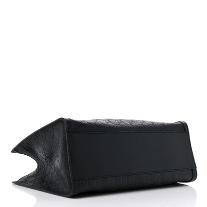 Gucci Guccissima Medium Padlock Tote Black 4 of 9